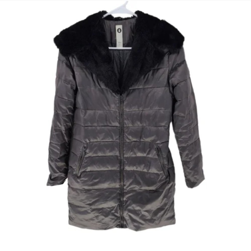 Snowman New York Women's Teddy Collar Puffer Jacket -M